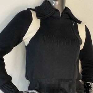 TRACY REESE BLACK AND WHITE KNIT SWEATER